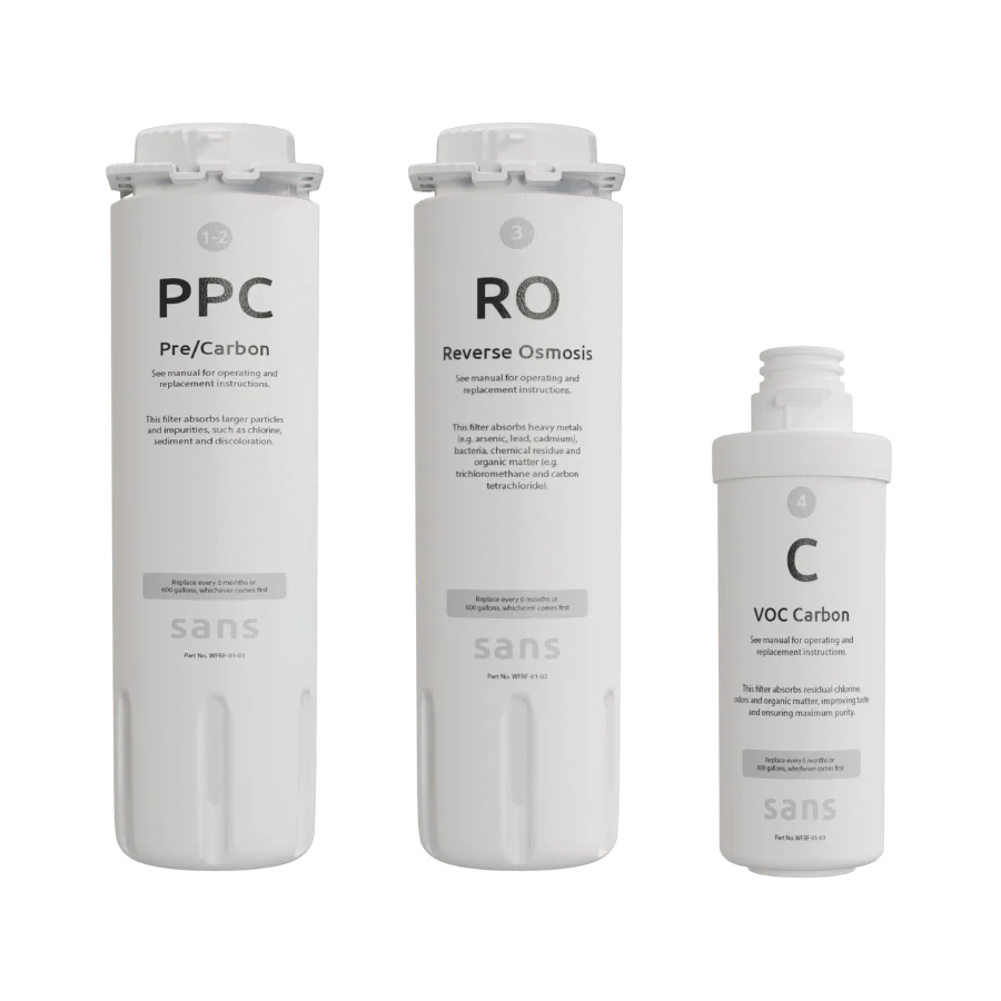 Sans Water Purifier: Replacement Filter Bundle (3)